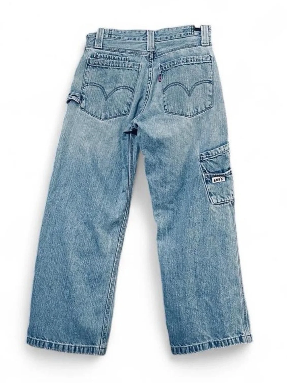 Levi’s Wide Leg Blue Denim Jeans Kids 27 X 27 14 Regular 25” Inseam 29” Waist
